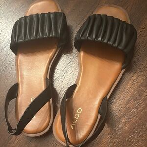 Aldo Black and Tan Women's Sandals